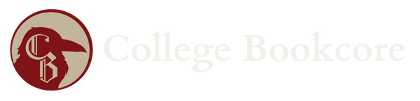College Bookcore bird logo with text reading College Bookcore in white font