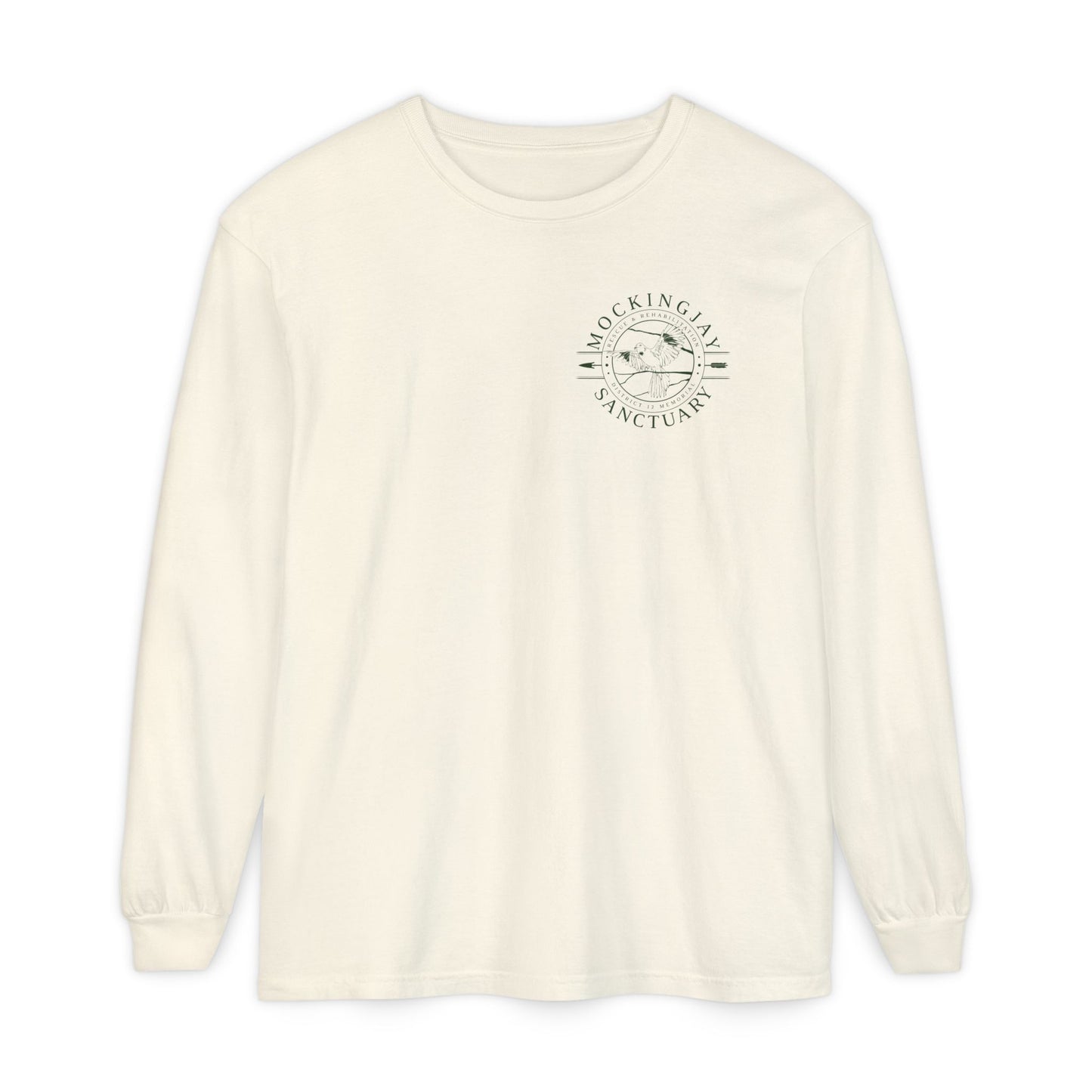 Mockingjay Sanctuary Long Sleeves Shirt (Pocket Design)
