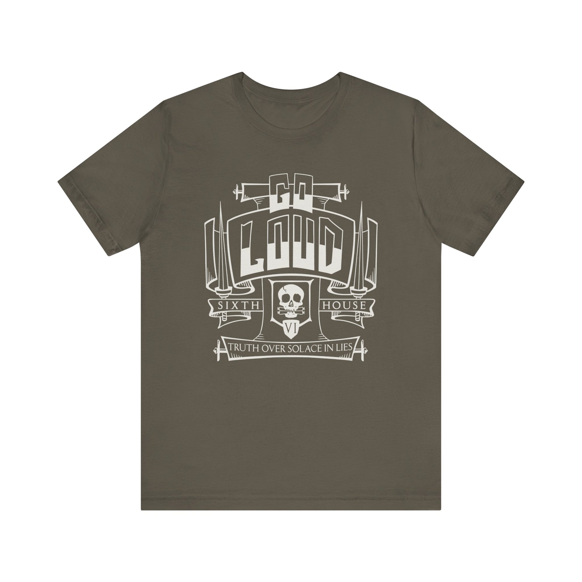 Sixth House from the locked tomb shirt in army product photo