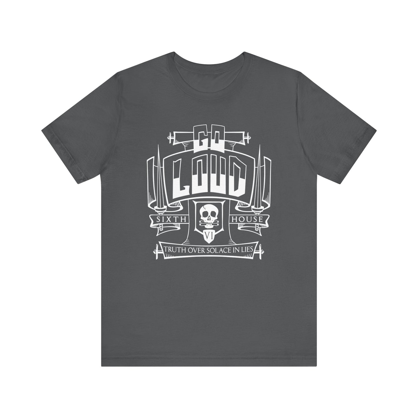 Sixth House from the locked tomb shirt in asphalt product photo