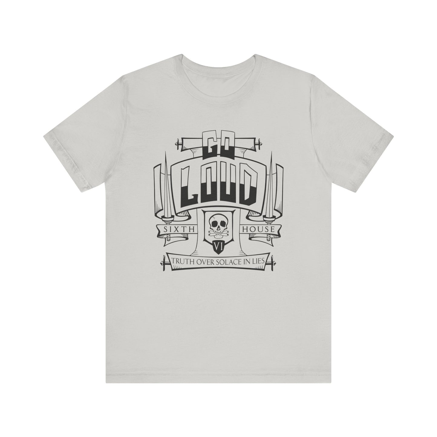 Sixth House from the locked tomb shirt in silver product photo
