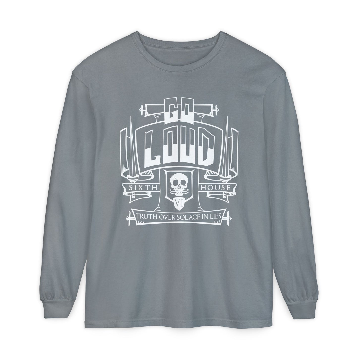 Sixth House long sleeves in grey model photo